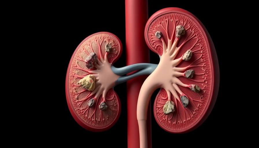 Chlorthalidone increase kidney stone risk visualized in kidney cross-section.