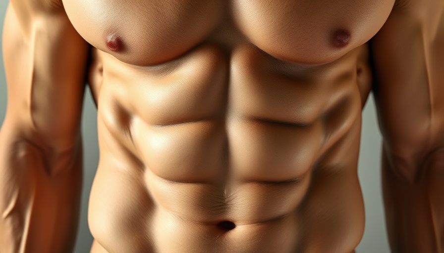 Toned muscular abdomen showcasing evolution of ab training.
