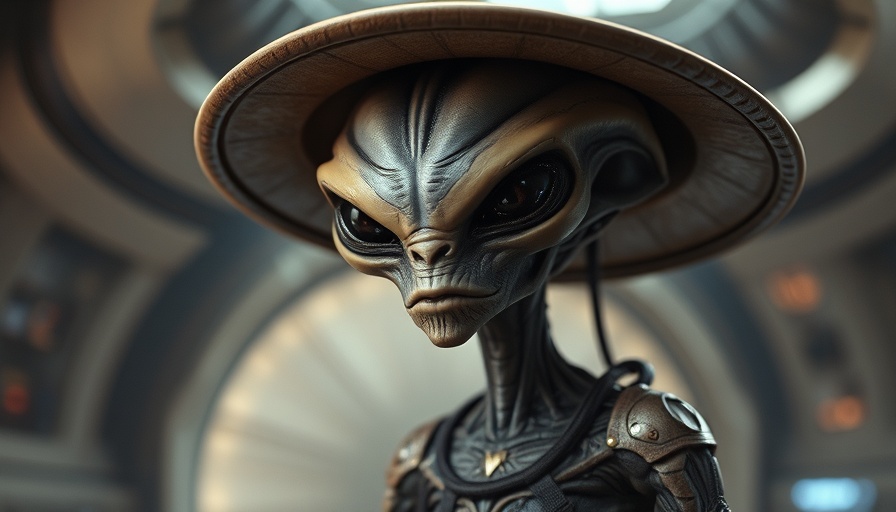 Futuristic alien character in new Disney+ series May 2025.
