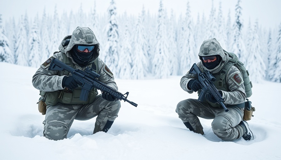 Soldiers in snow camouflage during UK Arctic military expansion.