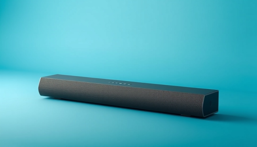 Sleek Bose smart soundbar deal on a gradient background.