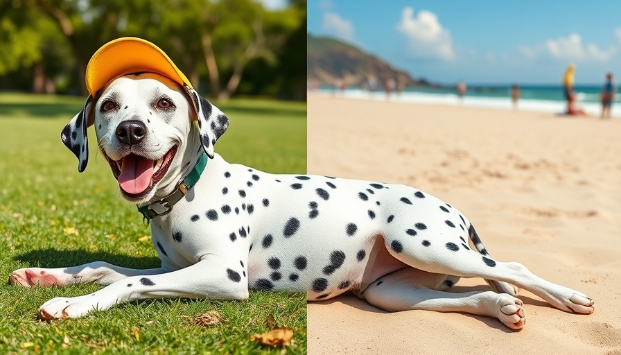 AI image editing in Gemini: Dalmatian dog transformed from park to beach.