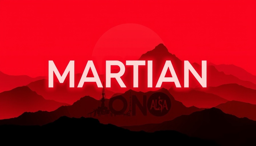 Bold Martian Mono typography against an abstract mountain design.