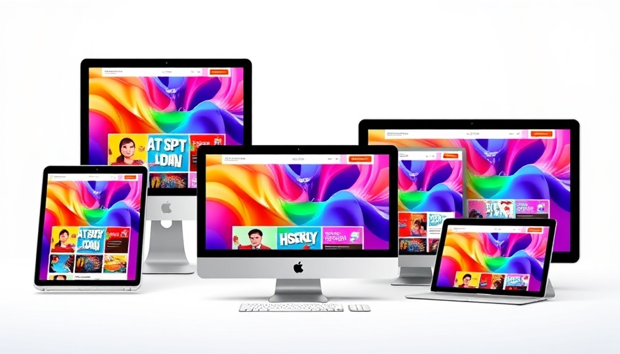 Illustration of content-aware design for responsive grids across devices.