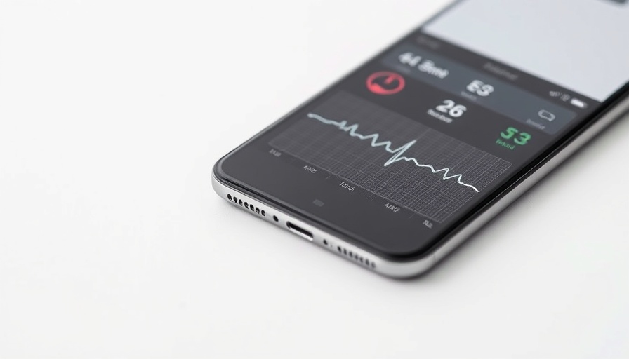 KardiaMobile 6L Max showing ECG readings on smartphone.
