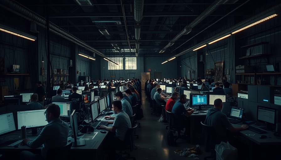 Crowded workspace illustrating exploitation of freelance designers.