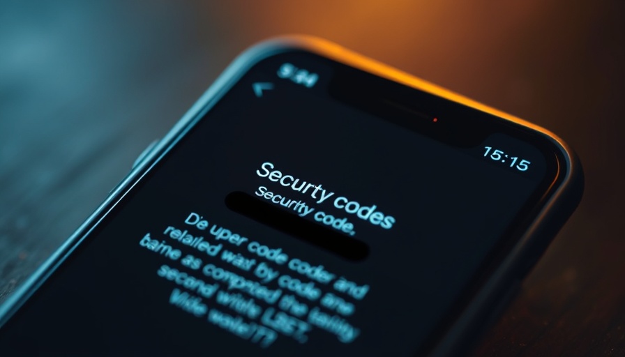 Close-up of security code message on phone for Two-Factor Authentication Security.