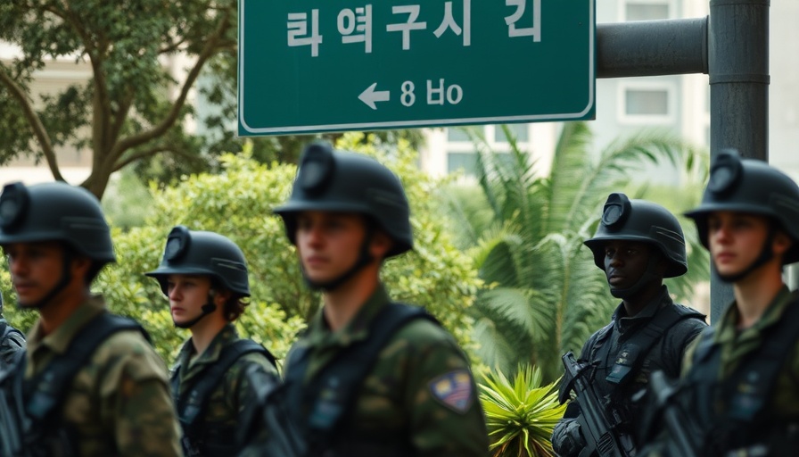 Military personnel under road sign, India Pakistan ceasefire context