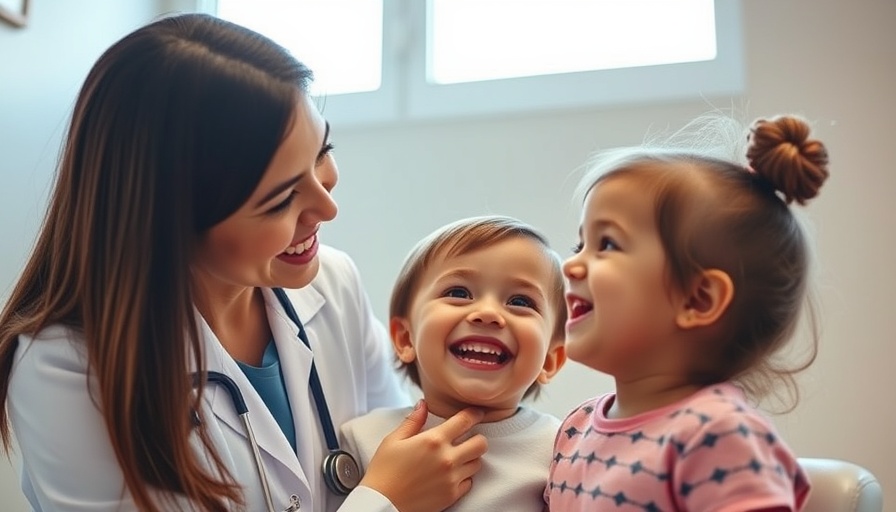 Waist-to-height ratio assessment in children at clinic, showing heart disease risk evaluation.