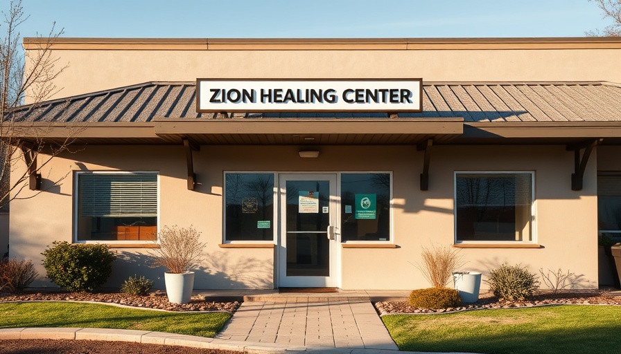 Exterior of Zion Healing Center for mental health franchise.