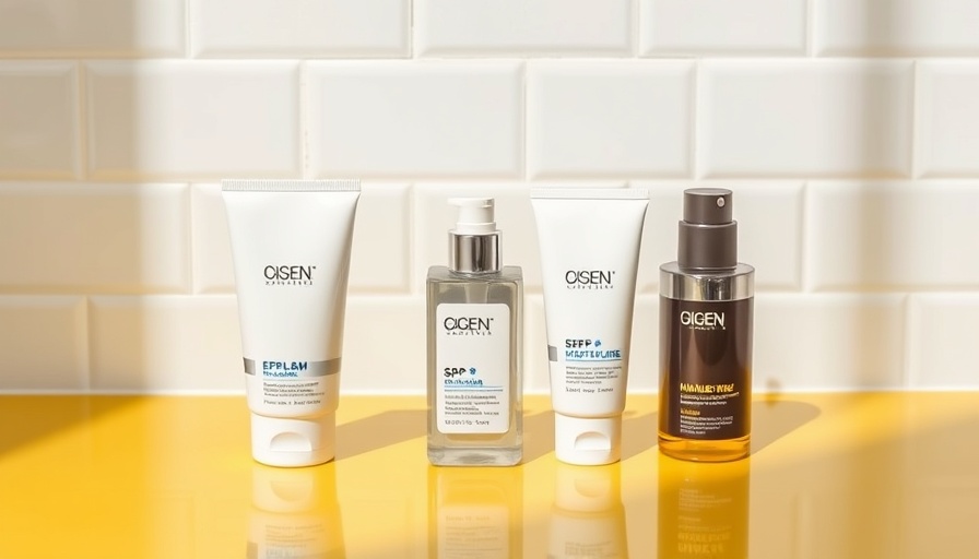 Best SPF moisturizers for men on a yellow surface.