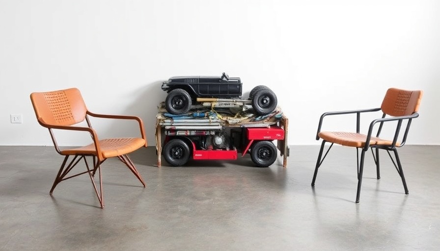 MSCHF creates furniture collection from "pile of car parts"