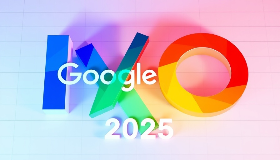 Colorful Google I/O 2025 logo with a futuristic design.