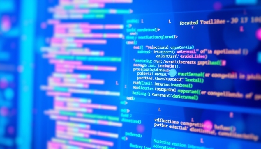 Colorful digital interface with AI elements showcasing coding tasks.
