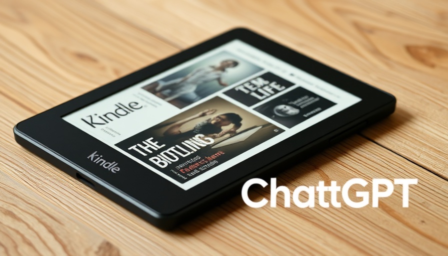 Kindle e-reader with ChatGPT logo for language learning.