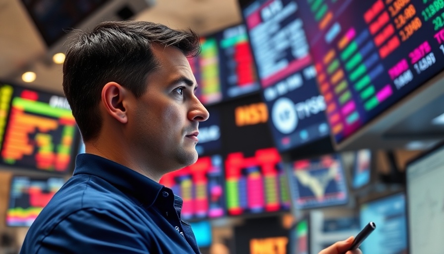 Trader analyzing financial data amid US bonds discussion.