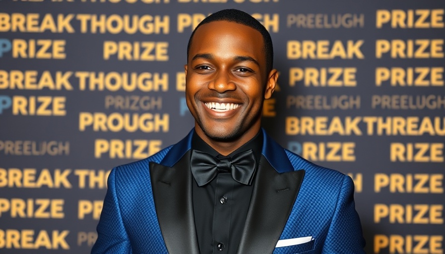Elegantly dressed individual at Breakthrough Prize event promoting AI performance and productivity.