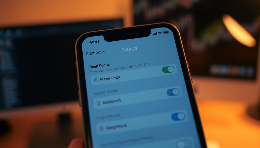 Using phone focus modes for productivity; Sleep Focus settings displayed.