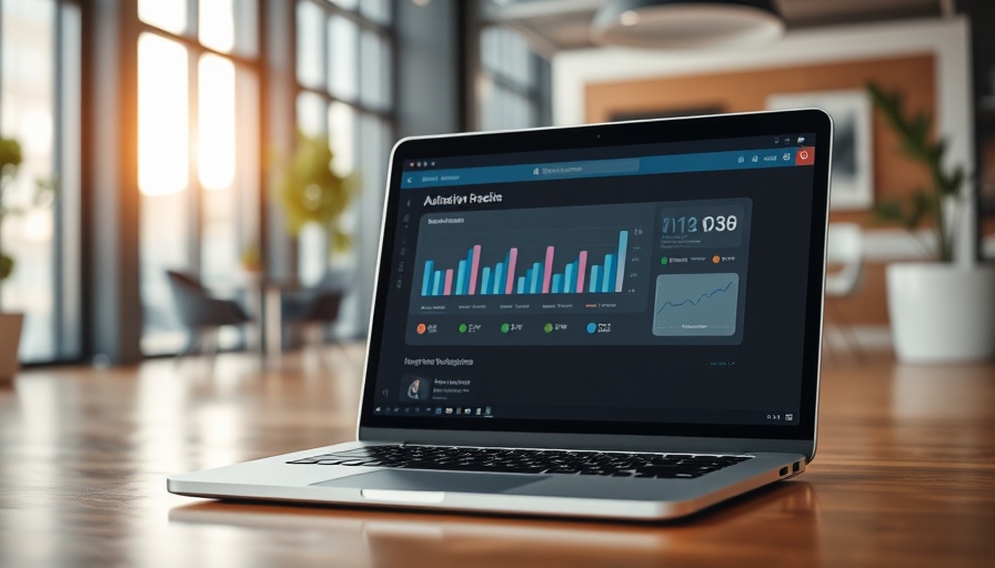 Laptop showing automation software to avoid burnout in modern office.