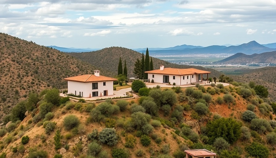 Nature defines quartet of houses on Mexican hilltop