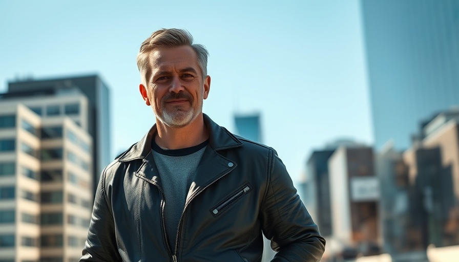 Confident man outdoors inspiring digital nomads.