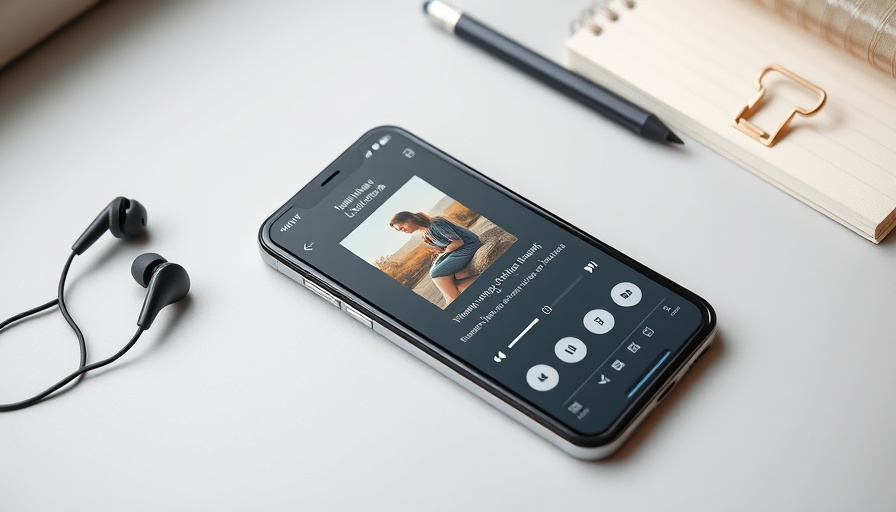 Smartphone with audiobook app on desk, audiobook retention tips.