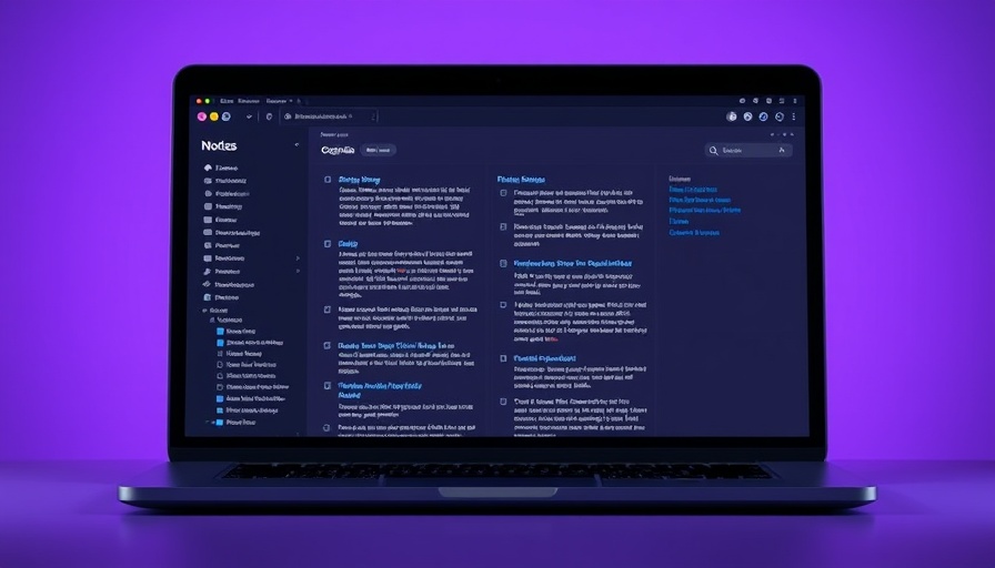 Switching from Notion to Obsidian shown on laptop with notes.