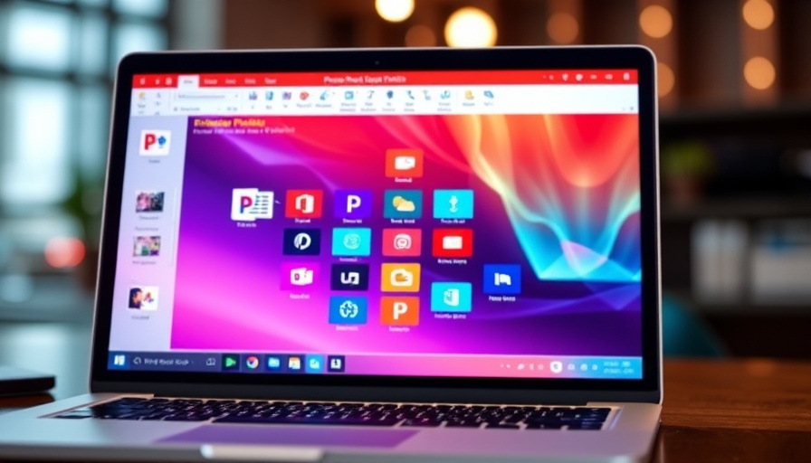 AI Copilot and PowerPoint integration on laptop screen.