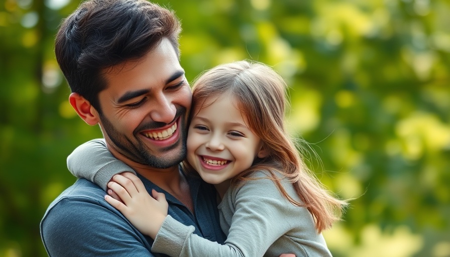 Happy father and daughter outdoors, Dad-Capsule Wardrobe focus.