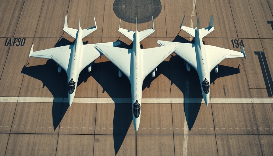 Three military bombers aligned on an airfield, Russian bomber fleet.