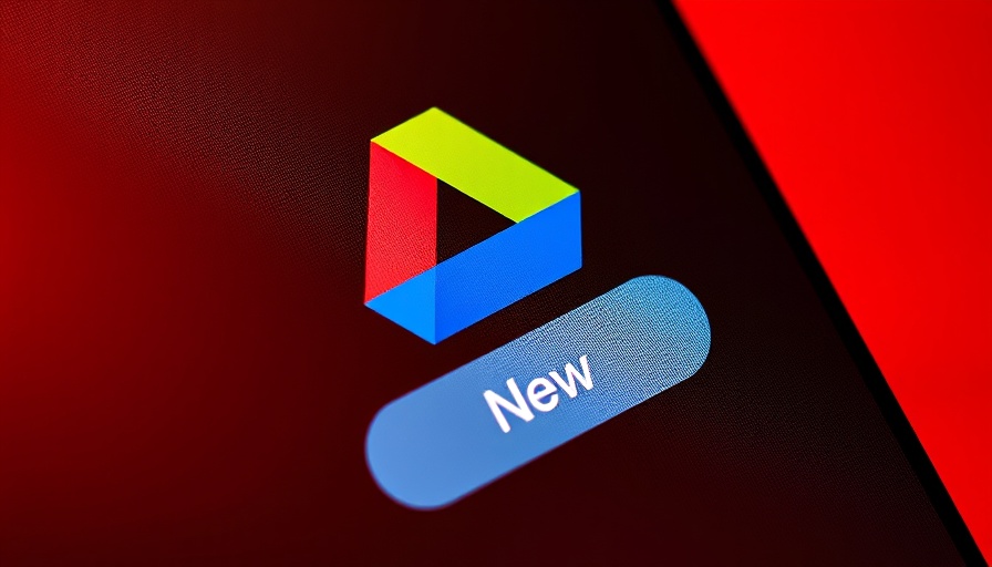 Google Drive interface screen close-up with vibrant colors.