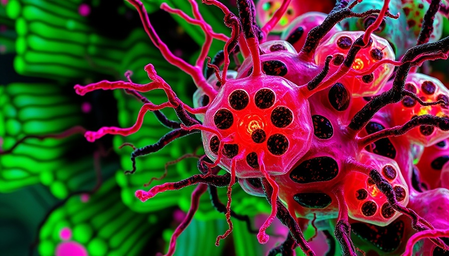 Microscopic view of complex vascularized organoids.