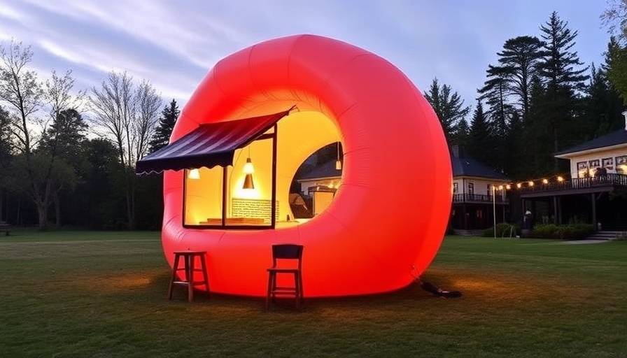 Pearce+ creates doughnut-shaped inflatable pop-up restaurant in Canada