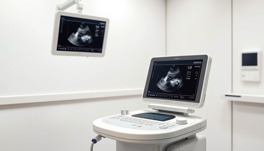 Modern bedside ultrasound machine in a clinical setup, life-saving bedside ultrasound.