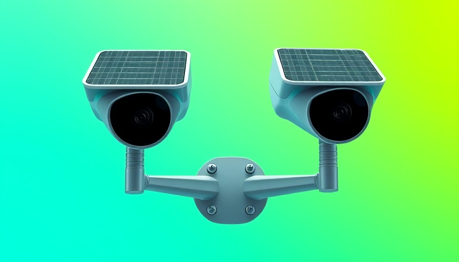 Modern solar-powered outdoor cameras with dual setup and sleek design