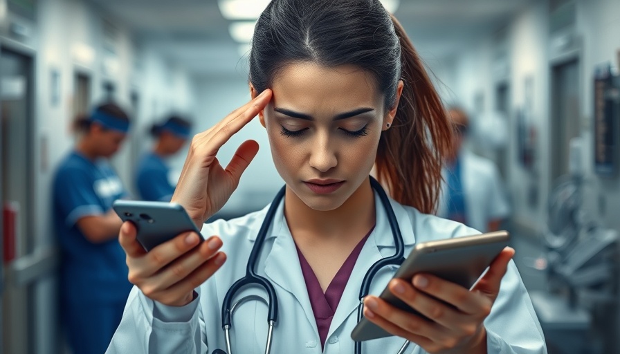 Stressed doctor managing demands, symbolizing 'Becoming a Concierge Doctor'.