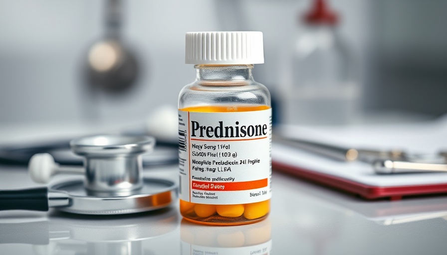 Pediatric Medication Prednisone bottle in a clinical setting.