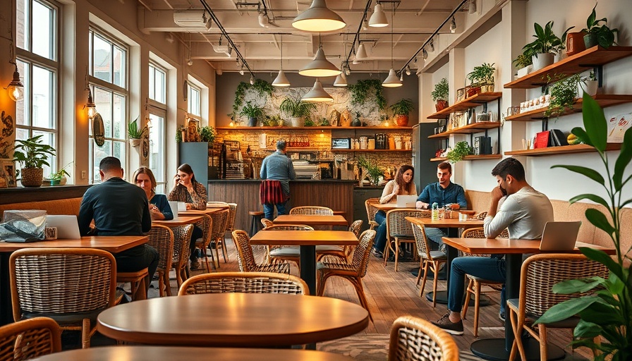 Cozy work-friendly cafe in Singapore with vibrant decor.