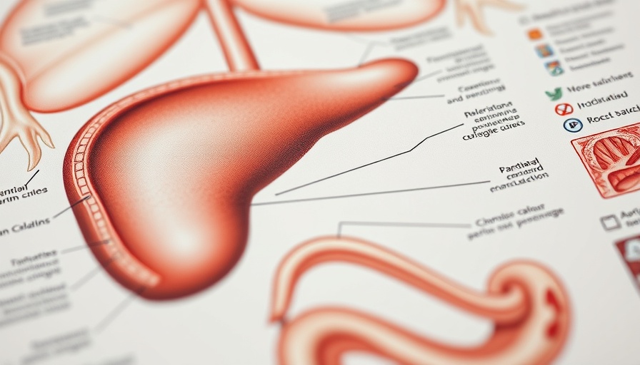 Medical diagram of pancreas for African American health guide.