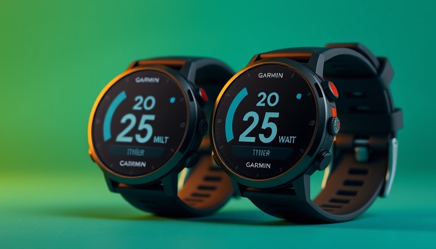Sleek Garmin Forerunner 255 watches with vibrant display on gradient background.