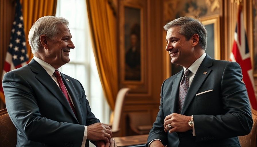 Higher tariffs impact on franchise operations, depicting two men in conversation.