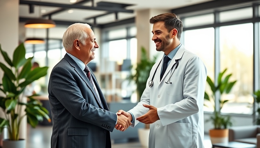 Engaging doctor-patient interaction in a modern medical office.
