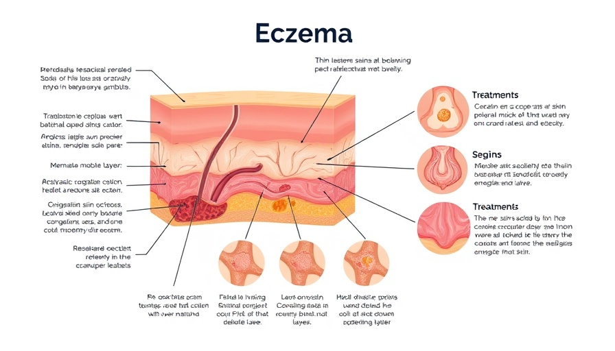 Understanding eczema: Detailed infographic with labeled skin diagrams.