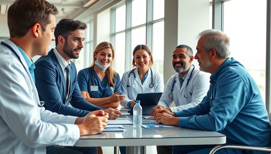 Medical professionals in group coaching session to reduce physician burnout.