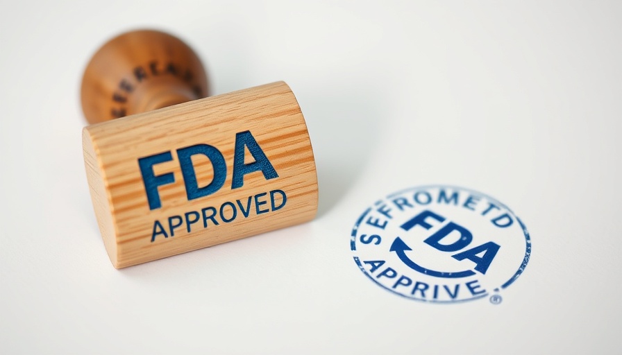 FDA approved stamp with blue ink marking, FDA Achievements NIH Publishing Fees.