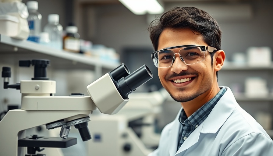 Scientist in lab with a microscope discussing ultrasound imaging drug delivery brain.
