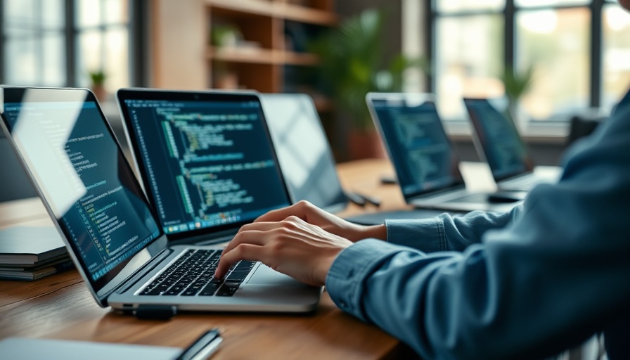 Close-up of person using laptops for Power BI Auto Aggregations Databricks.