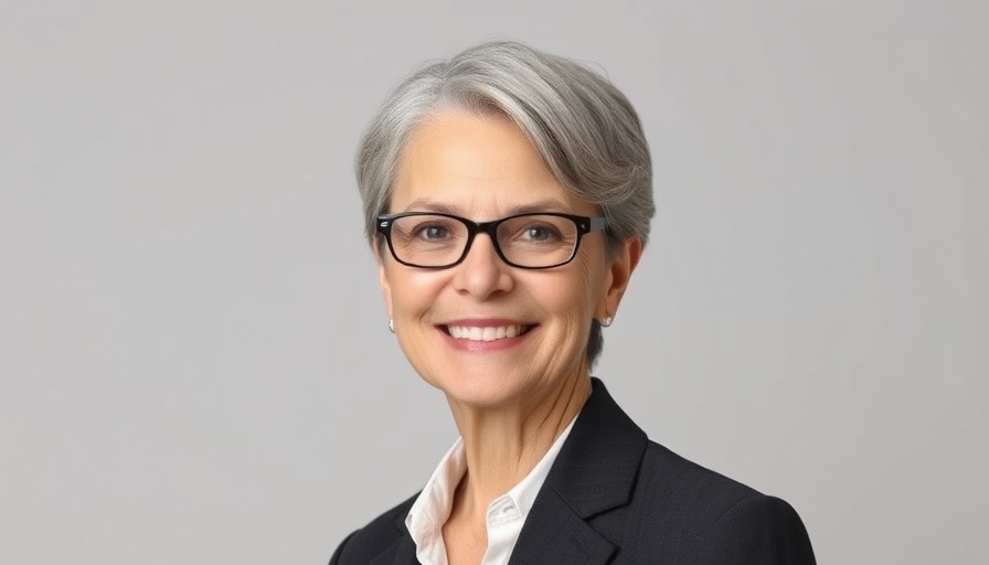 Professional woman smiling, enhancing biosimilars benefits discussion.