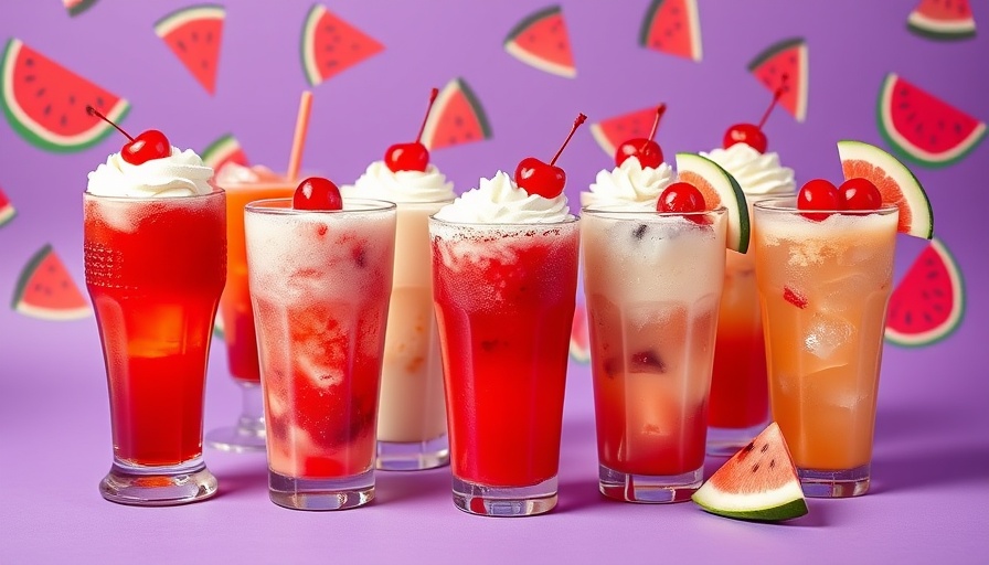 Refreshing drinks setup for National Watermelon Day 2025 celebration.