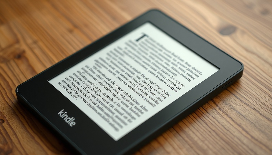 Kindle Colorsoft reading experience on a wooden table.